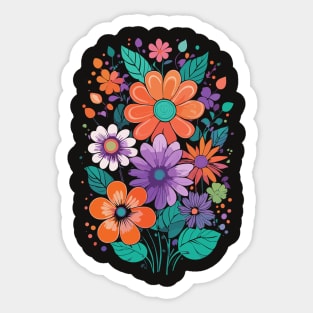 Flowers 70s style Sticker